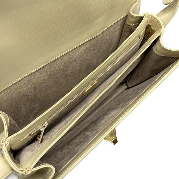 GUCCI - Cream Leather Shoulder Bag 373-081125 - Picture 9 of 11